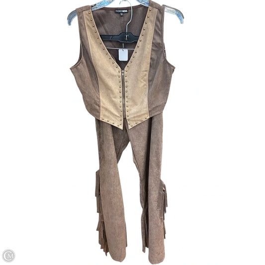 Pants Set 2pc By Fashion Nova In Brown, Size: Xl