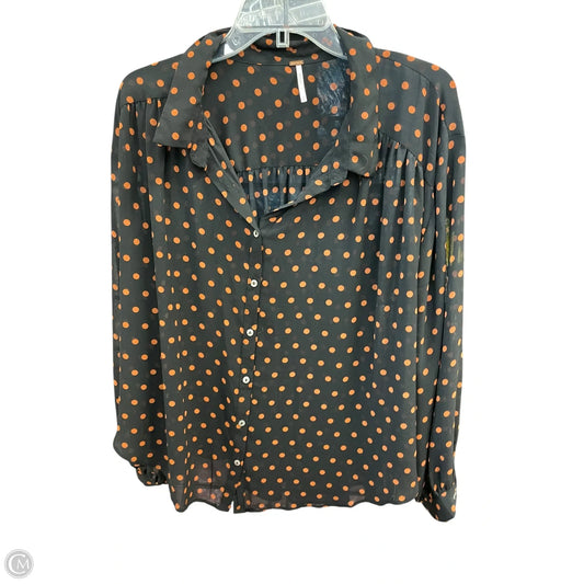 Top Long Sleeve By Free People In Black, Size: M