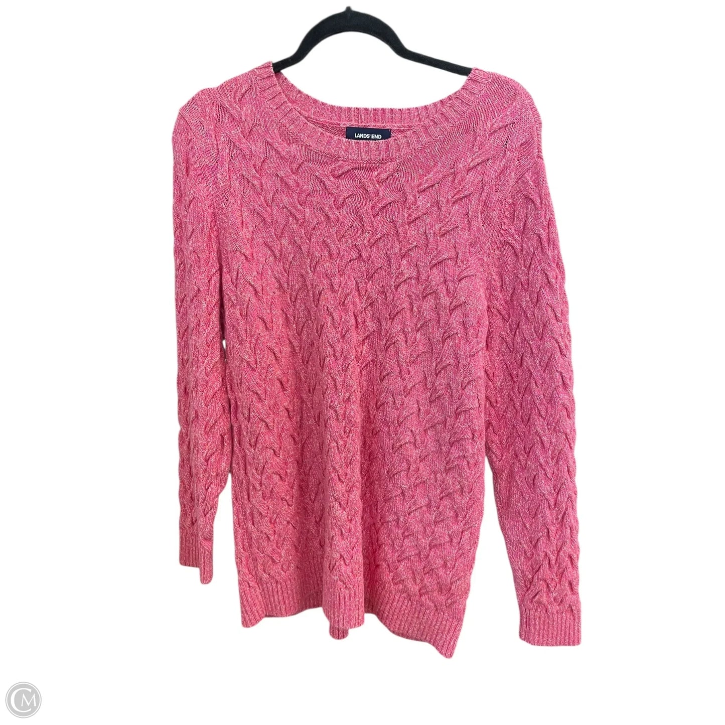Sweater By Lands End In Pink, Size: 1x