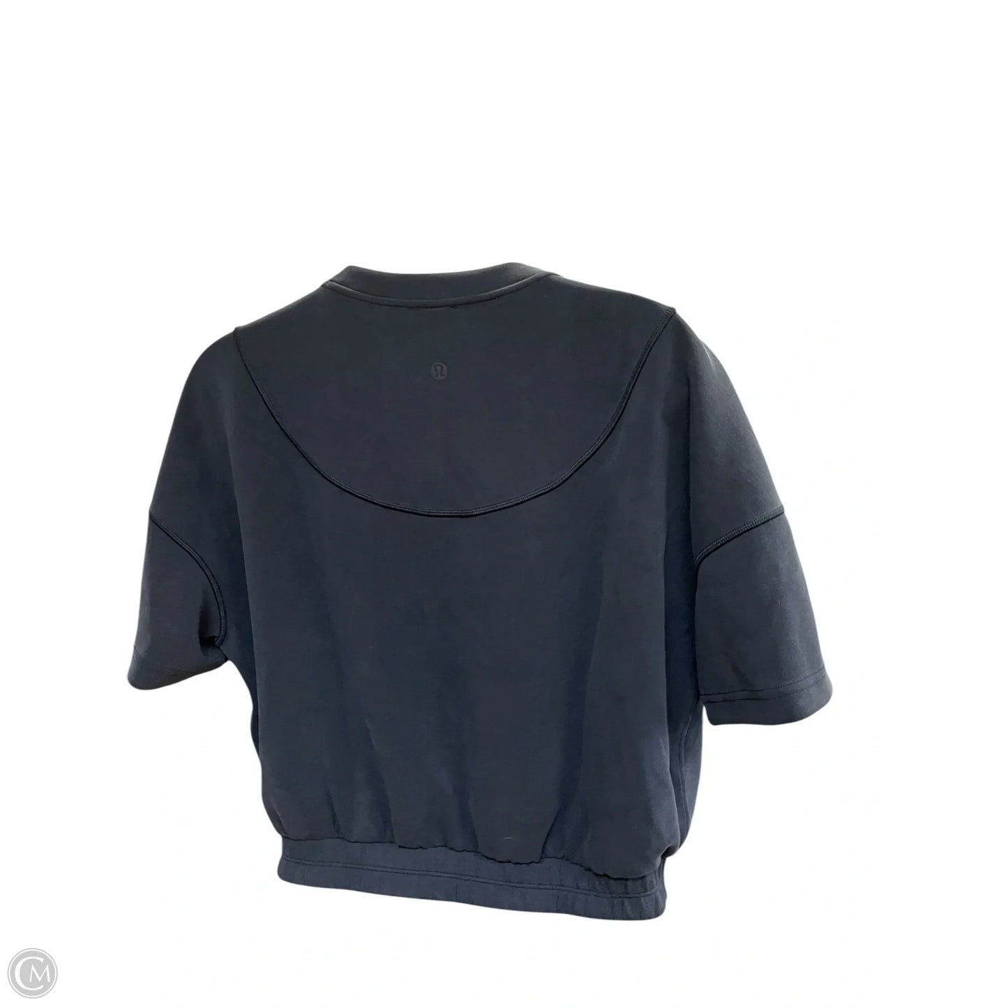 Athletic Top Short Sleeve By Lululemon In Black, Size: 8