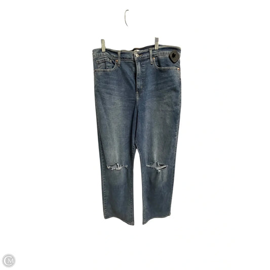 Jeans Straight By Levis In Black, Size: 14