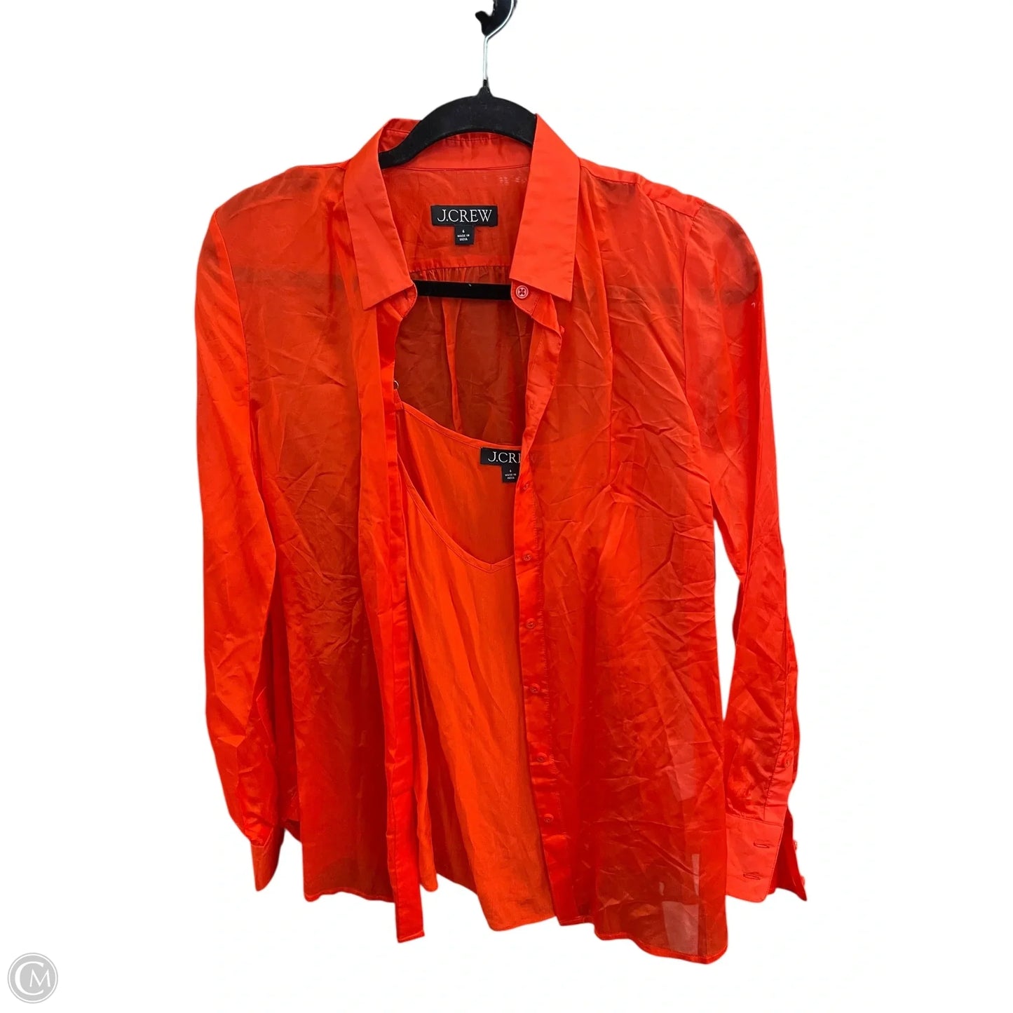 Top Long Sleeve By J. Crew In Orange, Size: M
