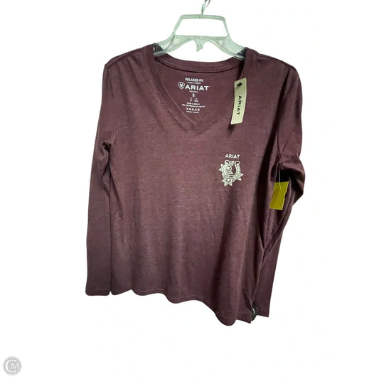 Top Long Sleeve By Ariat In Purple, Size: S
