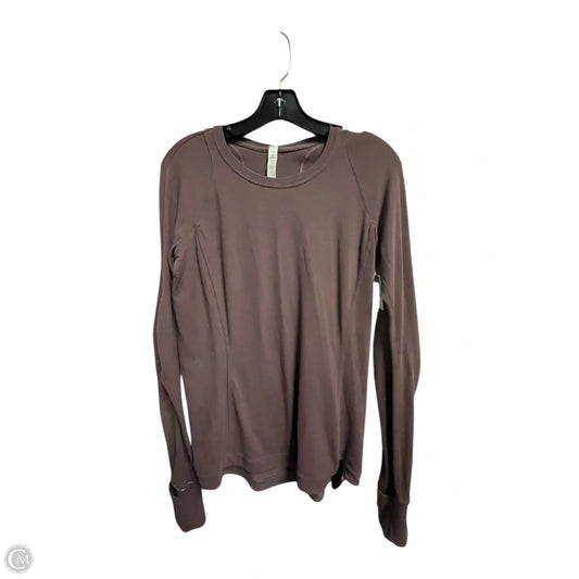 Athletic Top Long Sleeve Crewneck By Lululemon In Purple, Size: 10