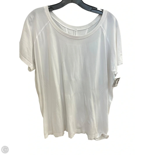 Athletic Top Short Sleeve By Athleta In White, Size: 2x