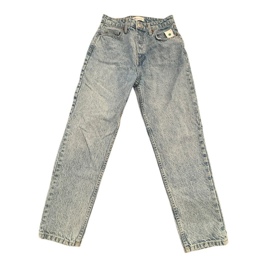 Jeans Straight By Zara In Blue Denim, Size:6