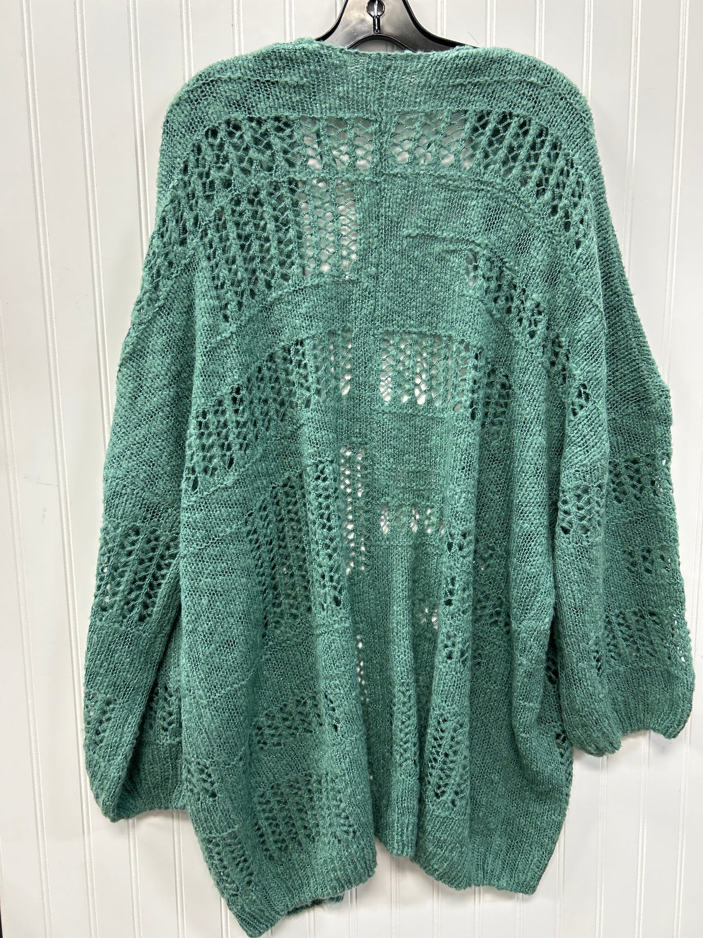 Sweater Cardigan By Bucketlist In Teal, Size:M