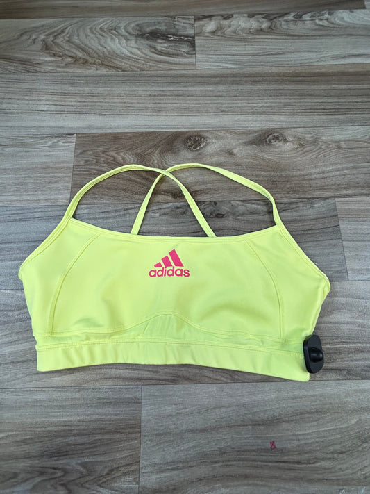 Yellow Athletic Bra Adidas, Size L