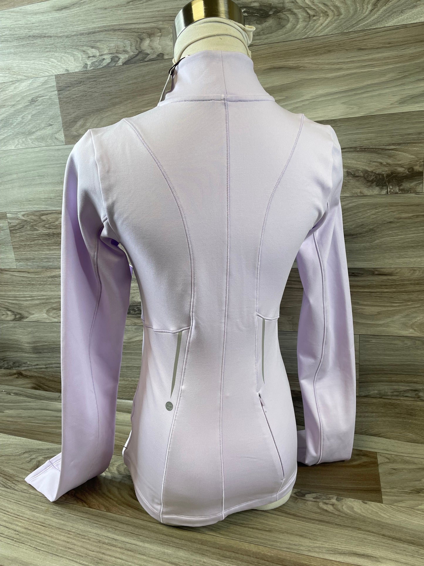 Purple Athletic Top Long Sleeve Collar Calia, Size Xs