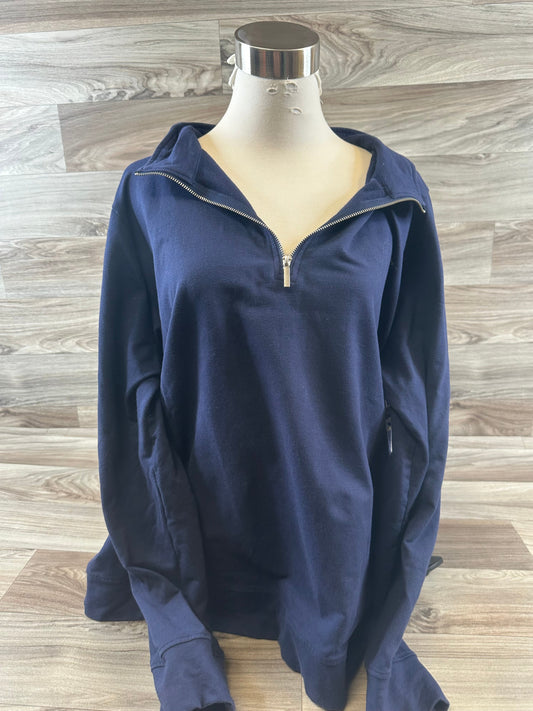 Top Long Sleeve Basic By Clothes Mentor In Navy, Size: Xl