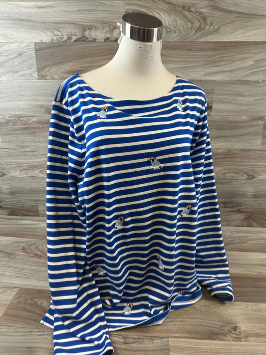 Top Long Sleeve Basic By Talbots In Striped Pattern, Size: Xl