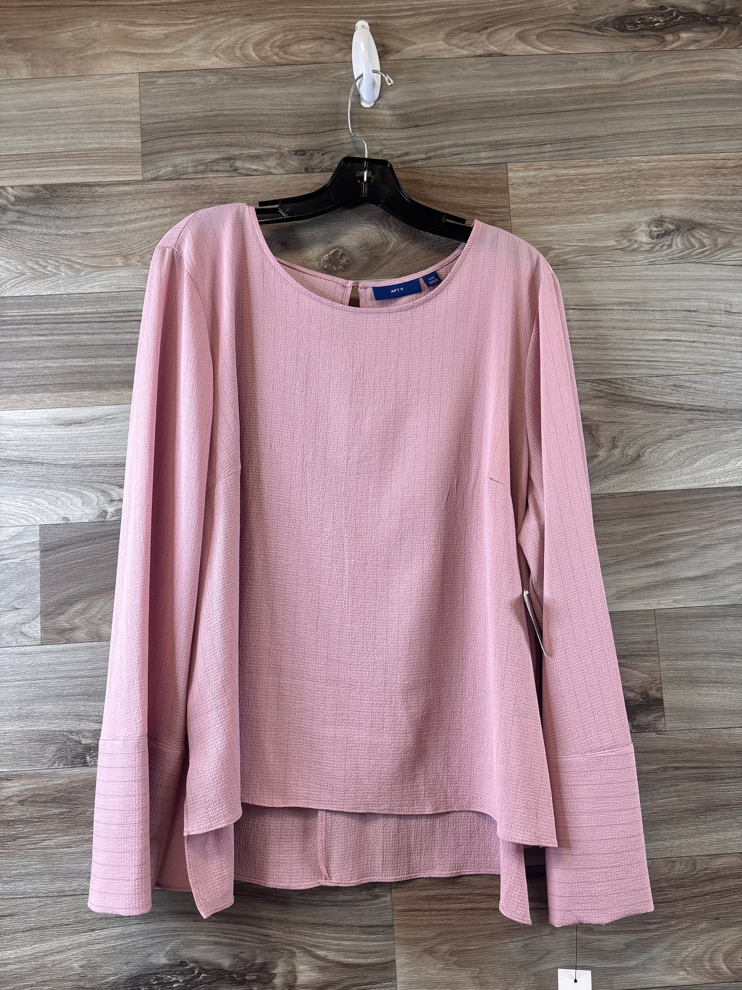 Top Long Sleeve By Apt 9 In Pink, Size: Xl