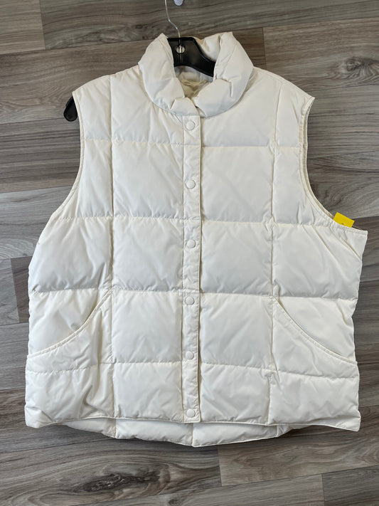 Vest Puffer & Quilted By Lands End In Ivory, Size: Xl