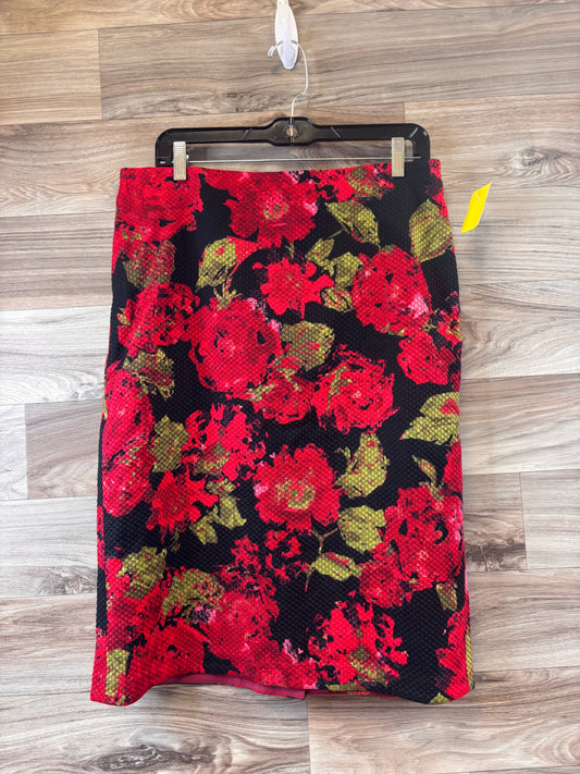 Skirt Maxi By Talbots In Black & Red, Size: 12