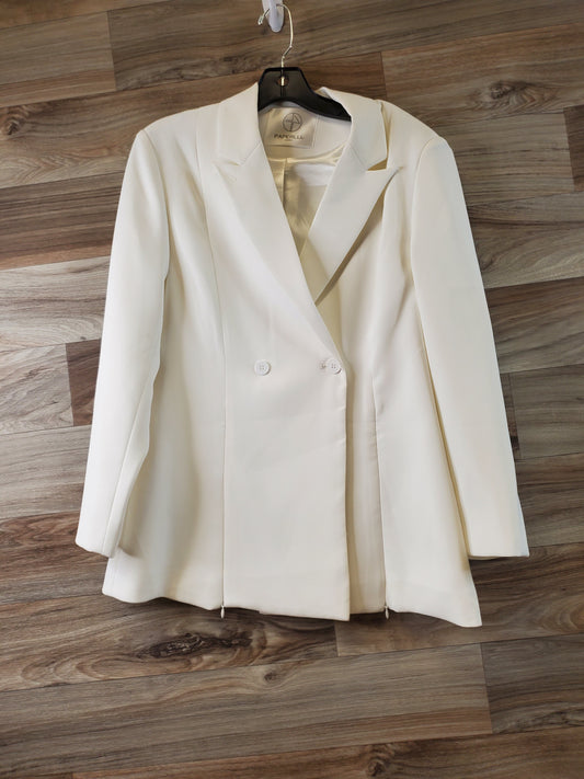 Blazer By Clothes Mentor In White, Size: S