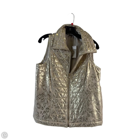 Vest Puffer & Quilted By Chicos In Gold, Size: M