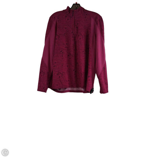 Athletic Top Long Sleeve Collar By La Belle In Blue & Pink, Size: Xl