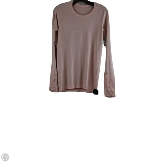 Athletic Top Long Sleeve Crewneck By Lululemon In Peach, Size: S