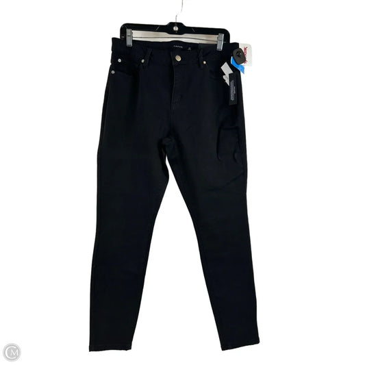 Jeans Skinny By Tahari In Black Denim, Size: 16