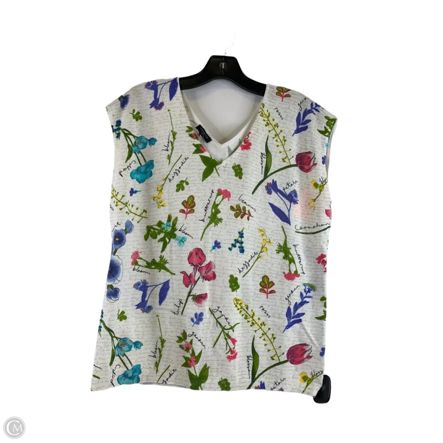 Top Sleeveless Basic By Talbots In Floral Print, Size: Lp