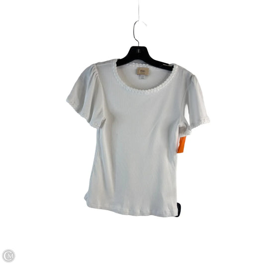 Top Short Sleeve Basic By Elie Tahari In White, Size: Xs