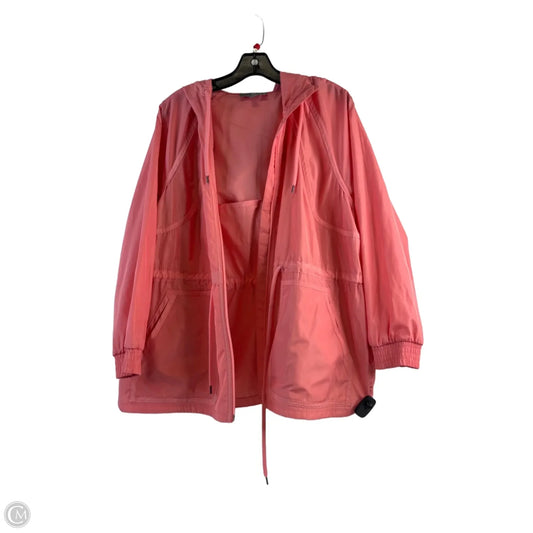 Jacket Windbreaker By Talbots In Coral, Size: Xlp