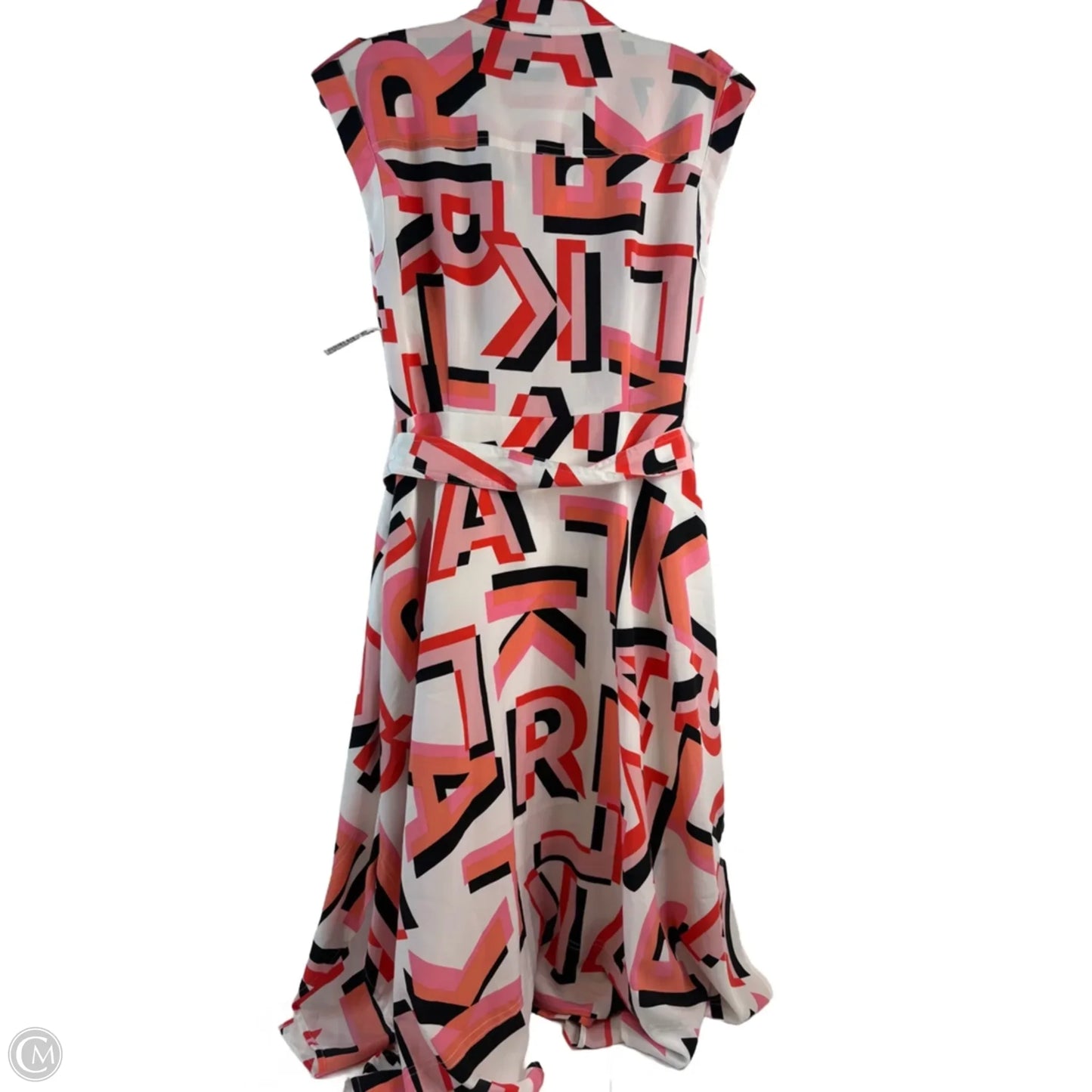 Dress Designer By Karl Lagerfeld In Black & Orange, Size: M