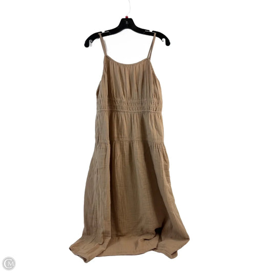 Dress Casual Midi By Old Navy In Tan, Size: L