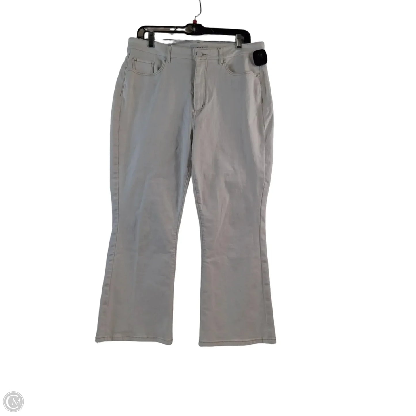 Jeans Cropped By Loft In Cream, Size: 12