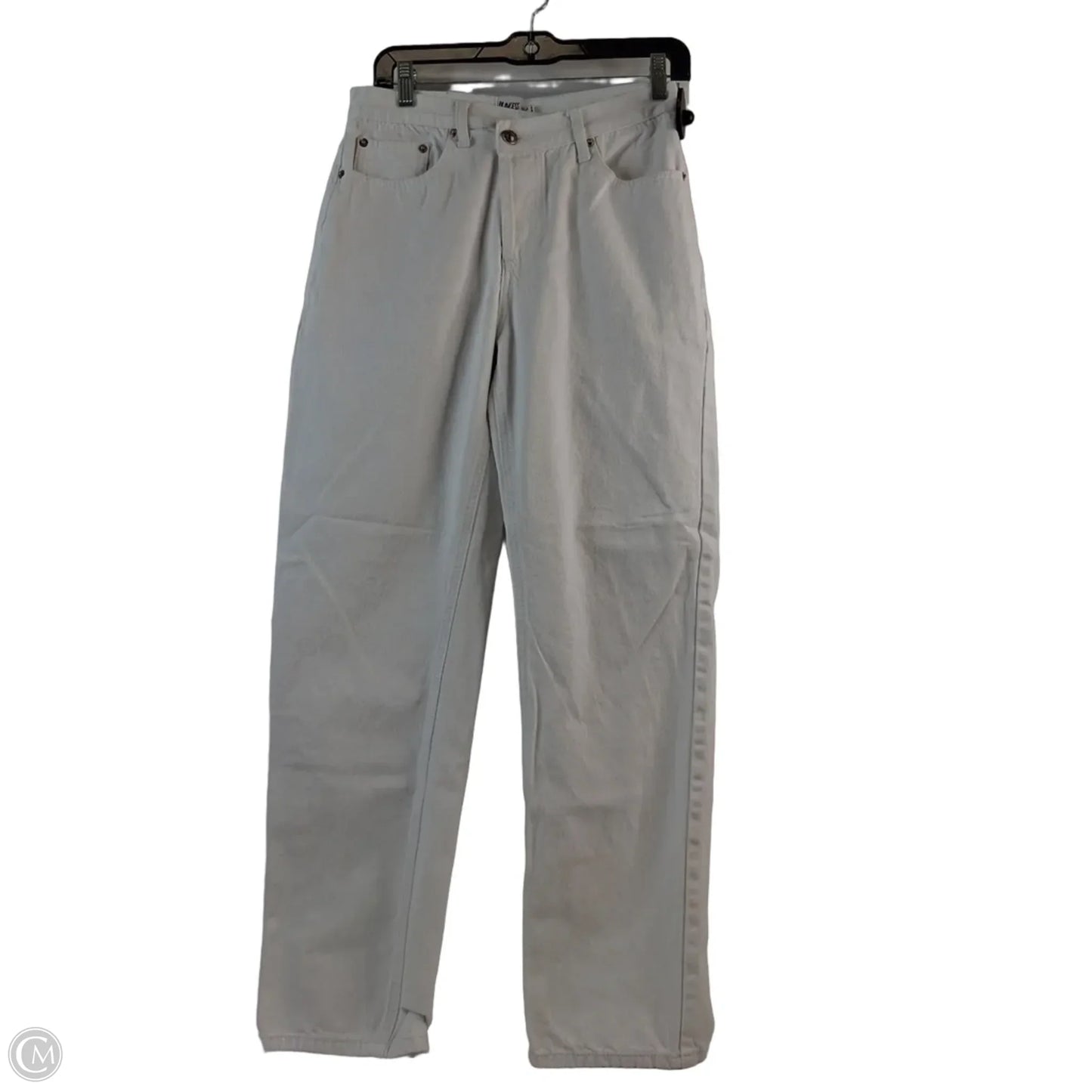 Jeans Straight By Clothes Mentor In White Denim, Size: 2