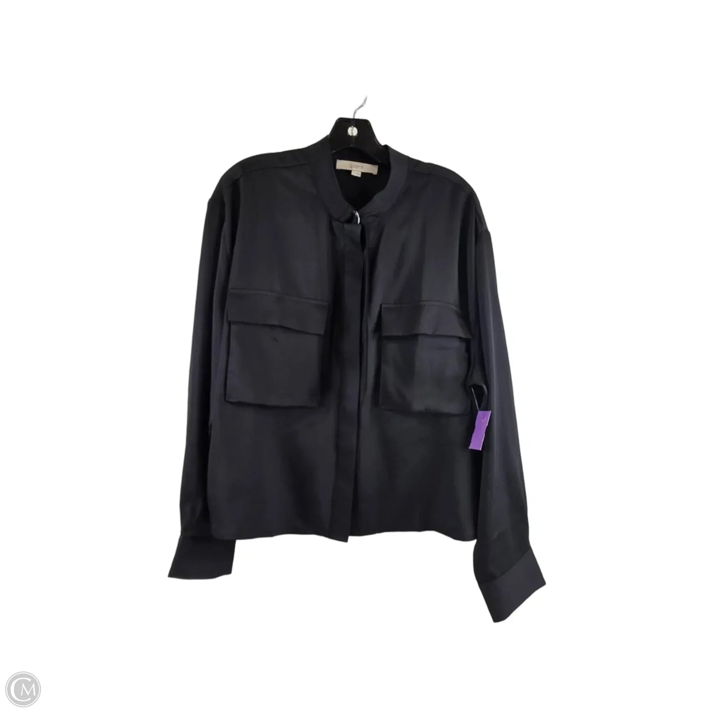 Top Long Sleeve By Loft In Black, Size: L