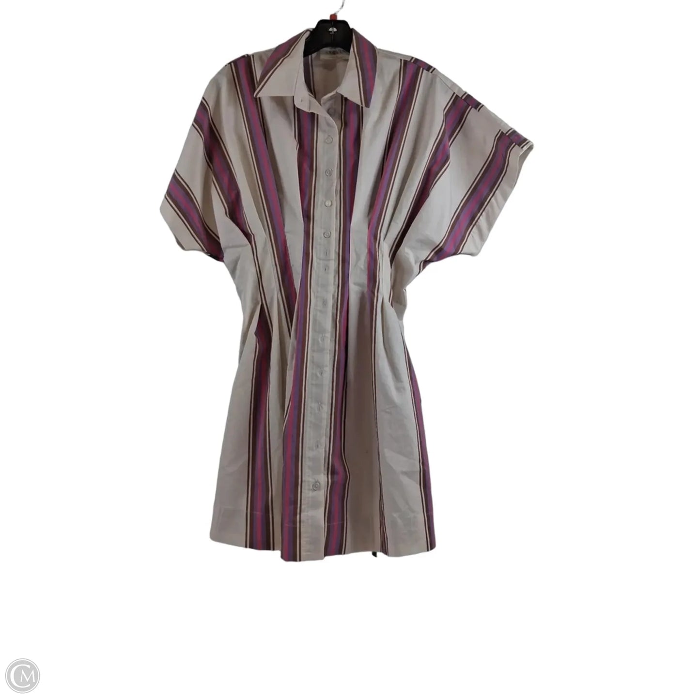 Dress Casual Midi By Cmc In Striped Pattern, Size: M