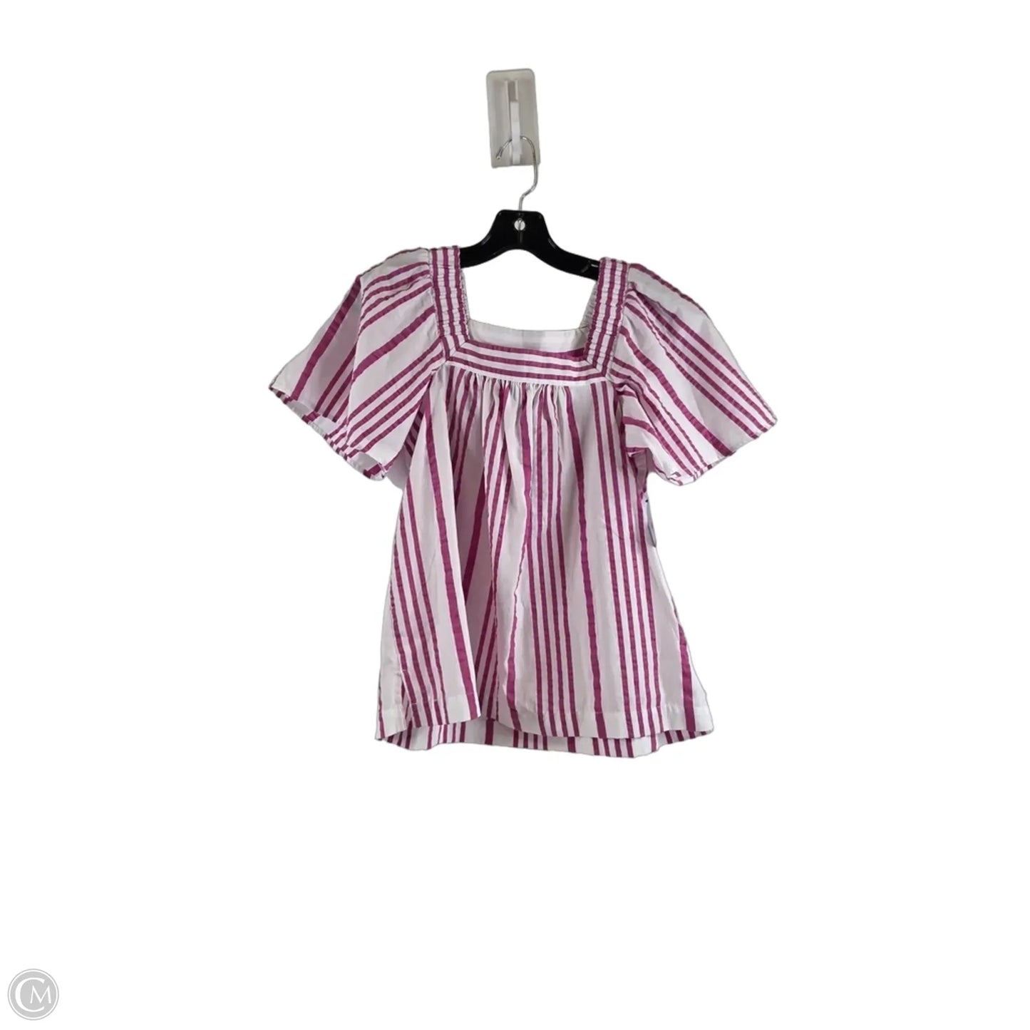 Top Short Sleeve By Loft In Striped Pattern, Size: Xs