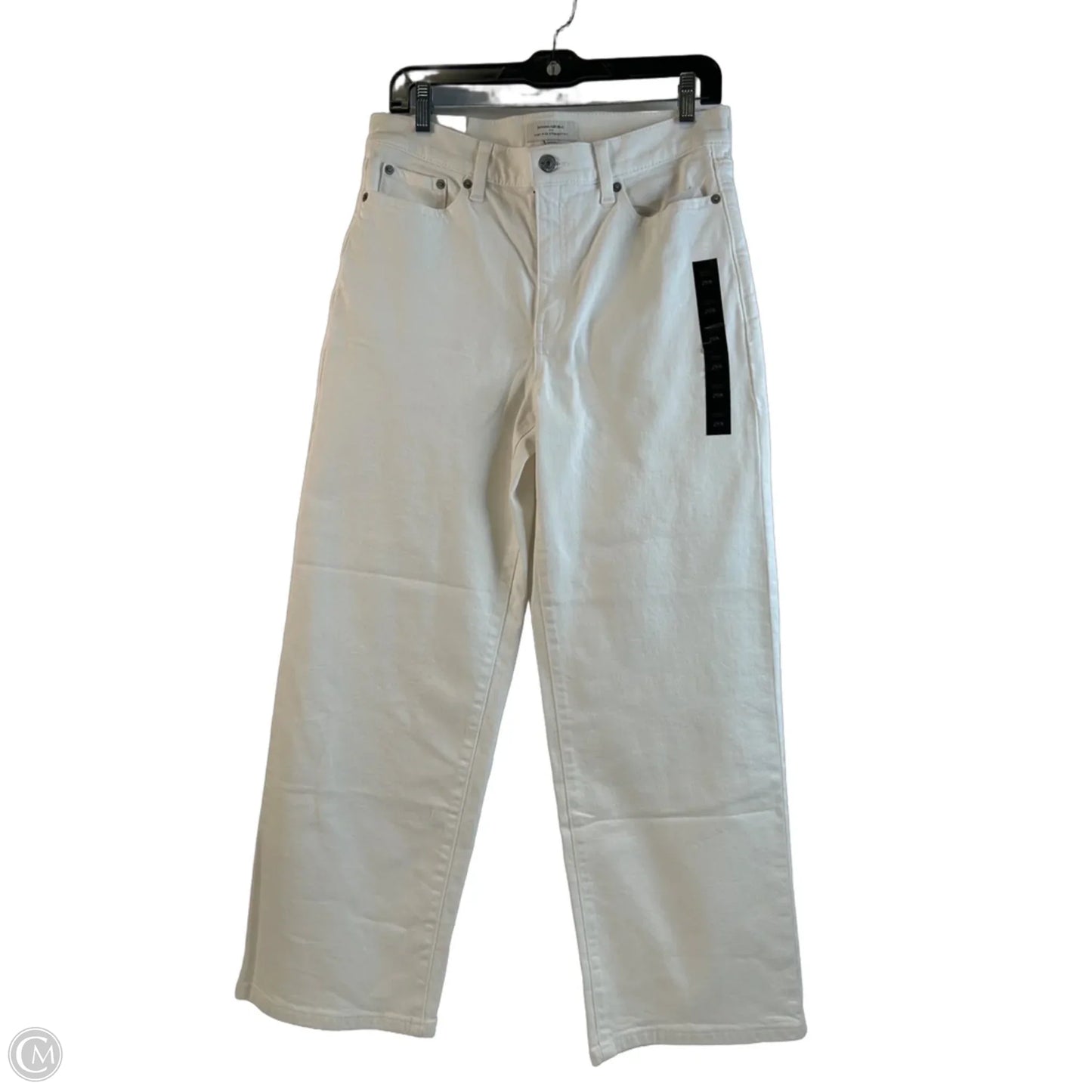 Jeans Wide Leg By Banana Republic In White, Size: 8