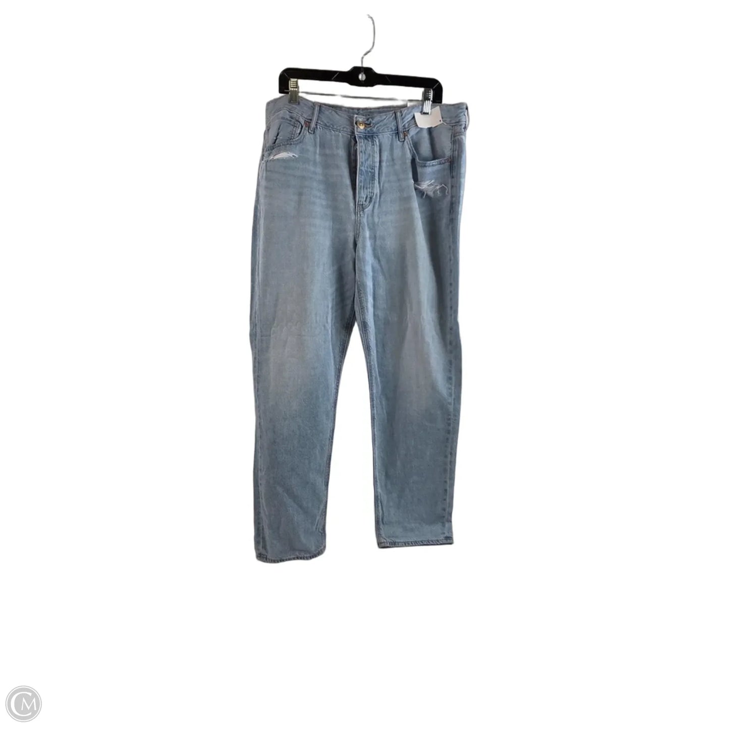 Jeans Straight By American Eagle In Blue Denim, Size: 14