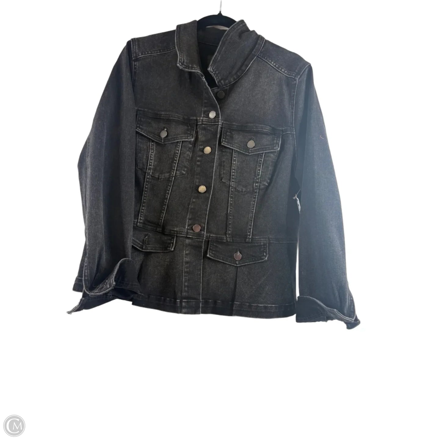 Jacket Denim By Liverpool In Black Denim, Size: Xl