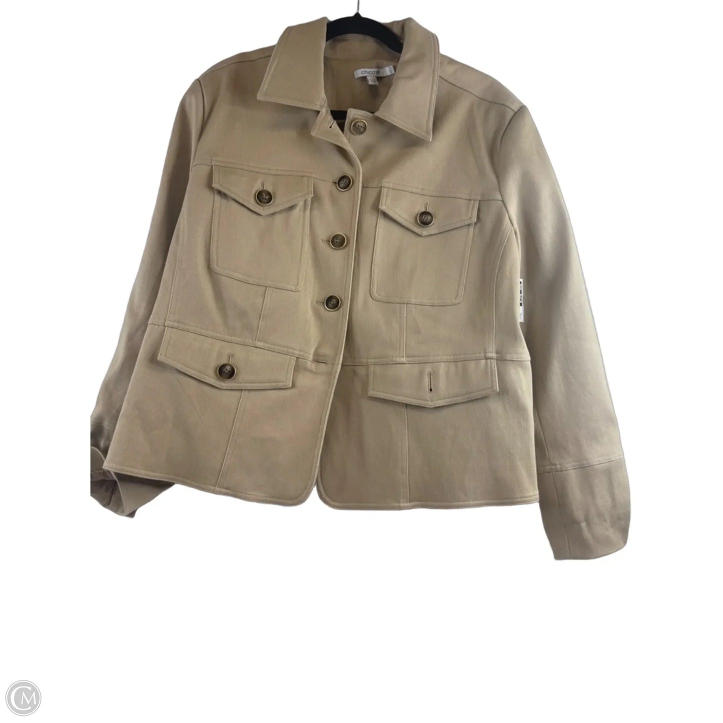 Jacket Other By Chicos In Tan, Size: Xl