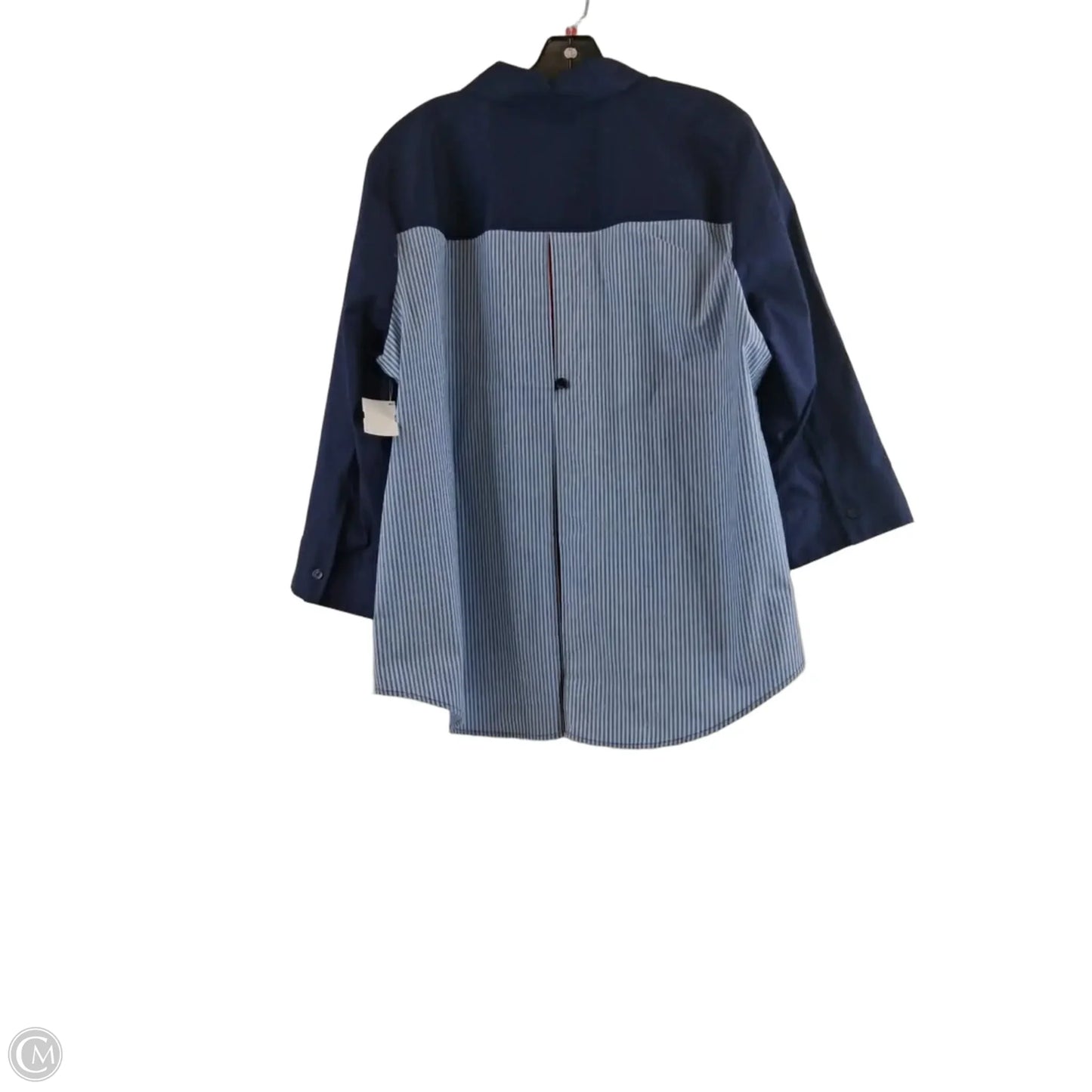 Top Long Sleeve By Joan Rivers In Blue & Red, Size: Xl