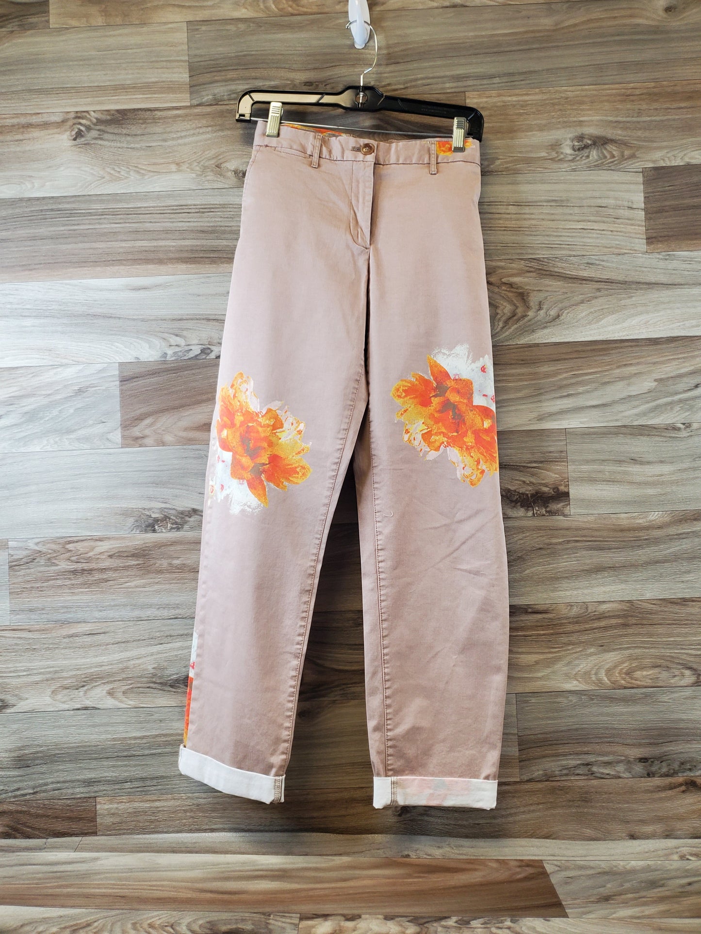 Pants Cropped By Gap In Orange & Tan, Size: 6