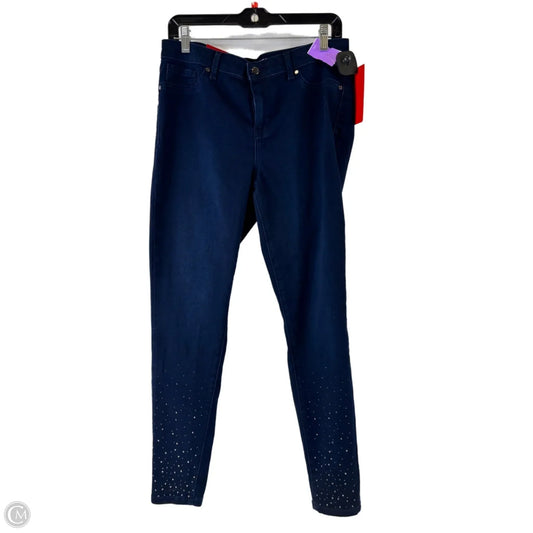 Jeans Skinny By Jennifer Lopez In Blue Denim, Size: 12
