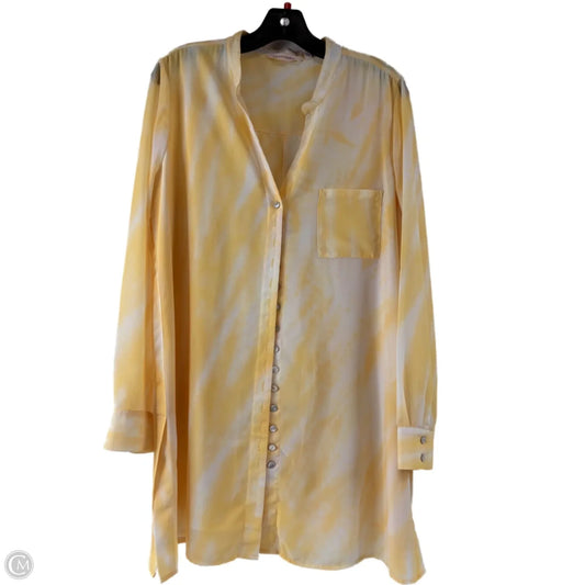 Top 3/4 Sleeve By Soft Surroundings In Yellow, Size: L