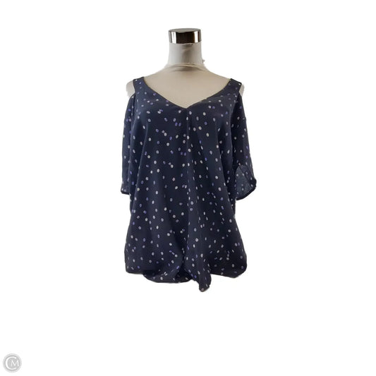 Top Short Sleeve By Maeve In Polkadot Pattern, Size: Xl