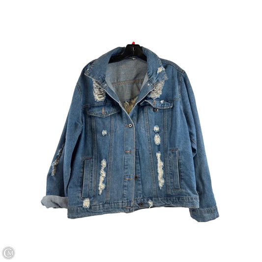 Jacket Denim By Highway In Blue Denim, Size: L