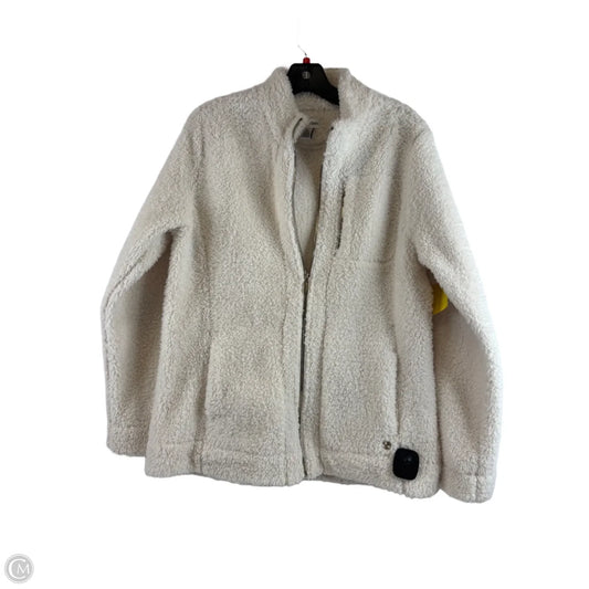 Jacket Faux Fur & Sherpa By Calvin Klein In Cream, Size: L