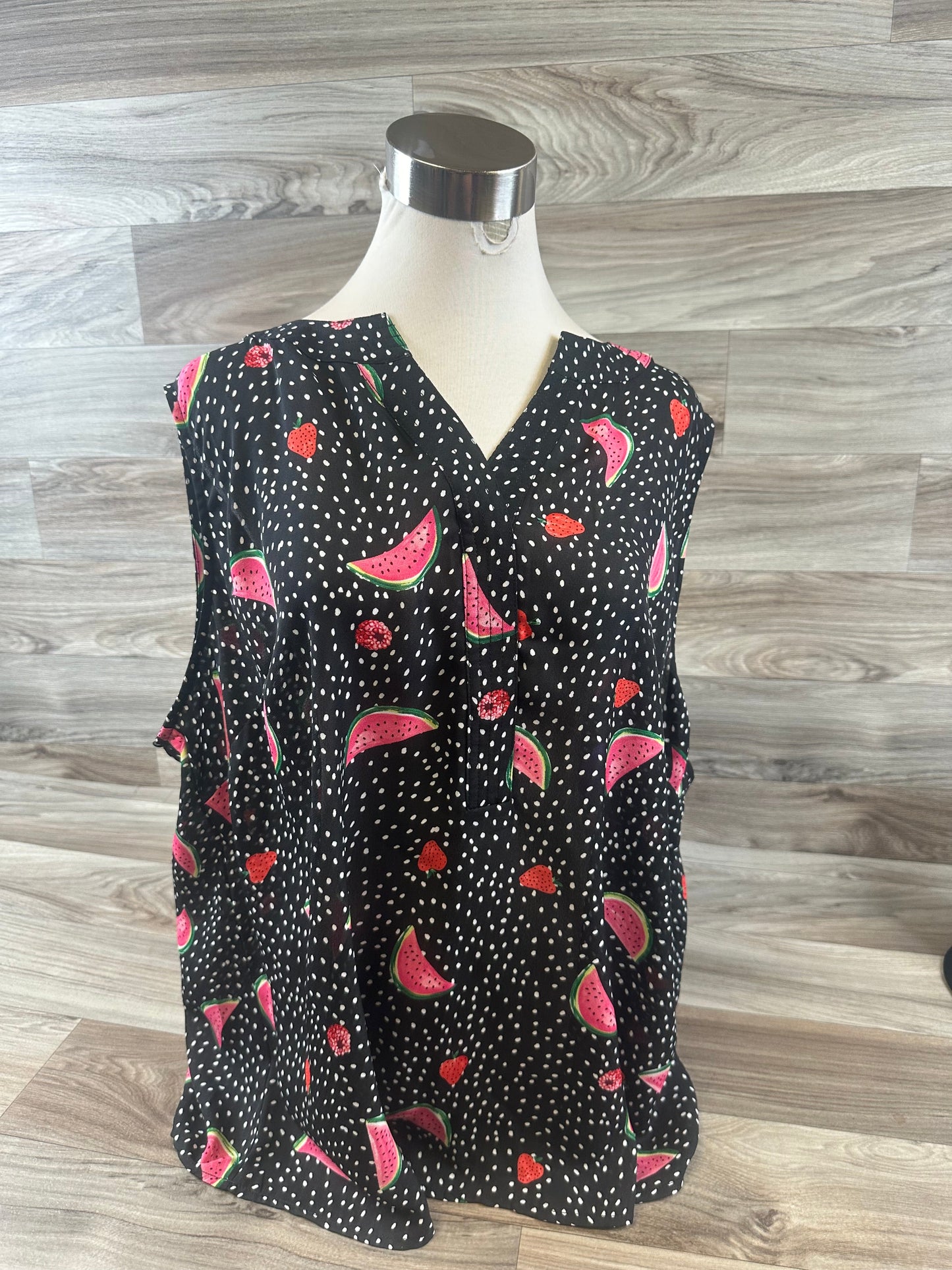 Black & Pink Top Sleeveless Cj Banks, Size 2x