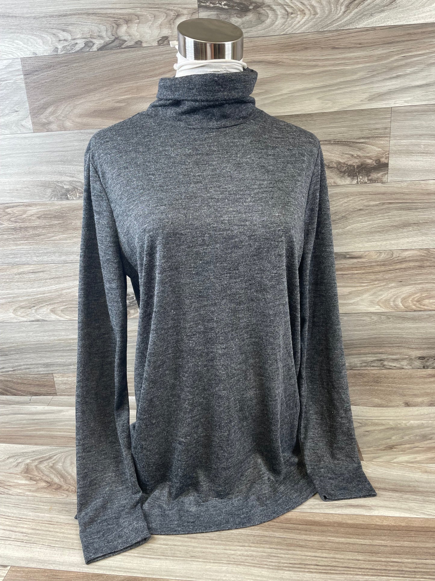 Grey Top Long Sleeve Basic Loft, Size M