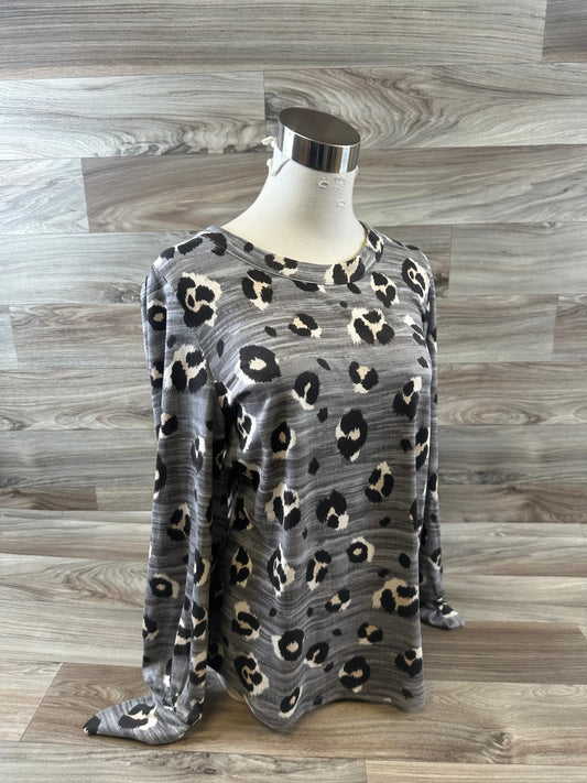 Top Long Sleeve By Maurices In Black & Grey, Size: S