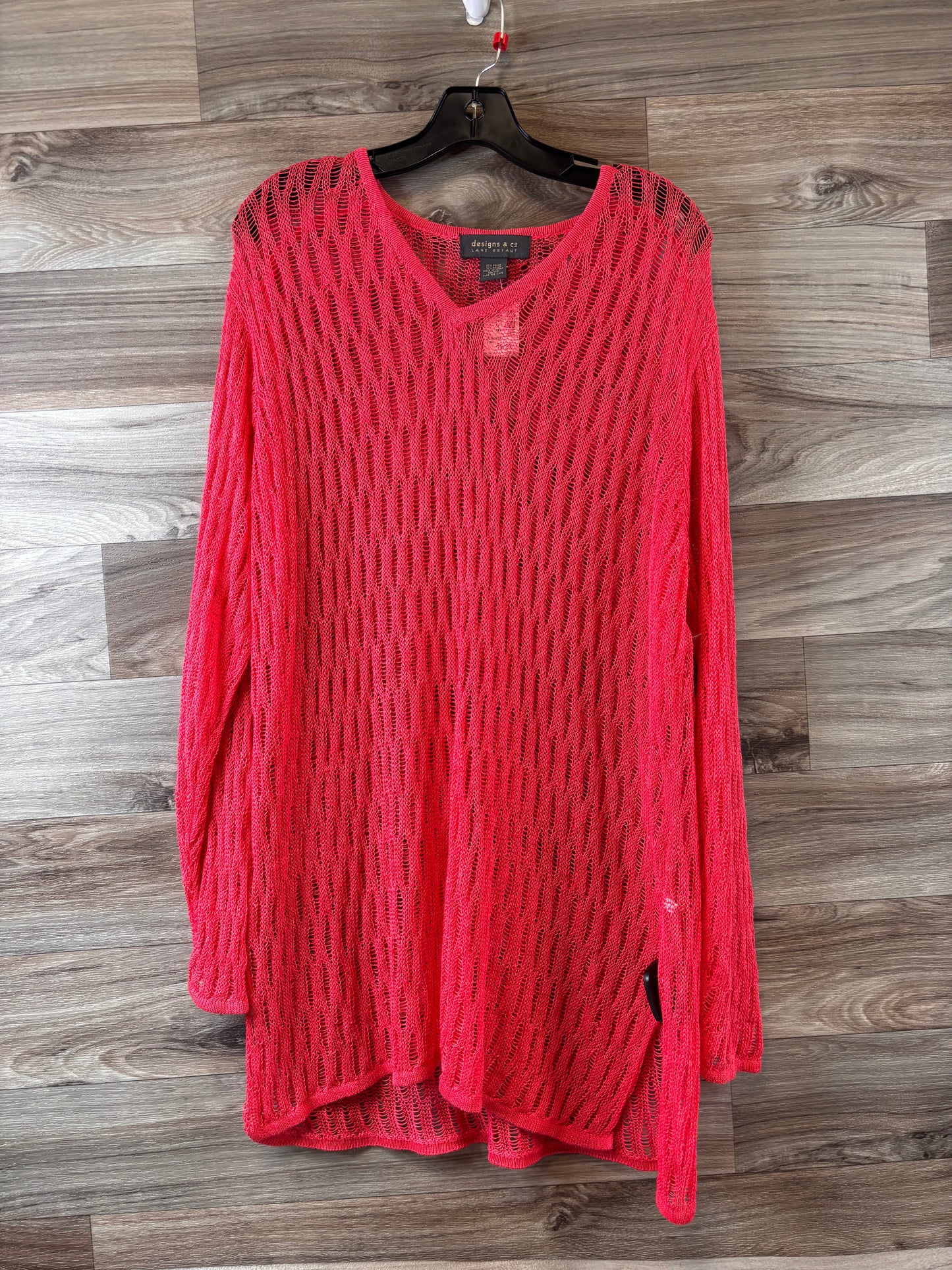 Tunic 3/4 Sleeve By Lane Bryant In Coral, Size: 2x