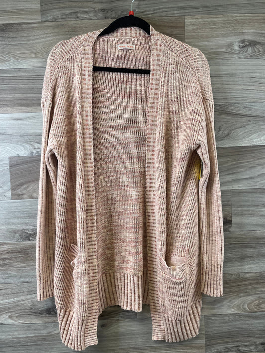 Sweater Cardigan By Knox Rose In Brown & Tan, Size: Xs