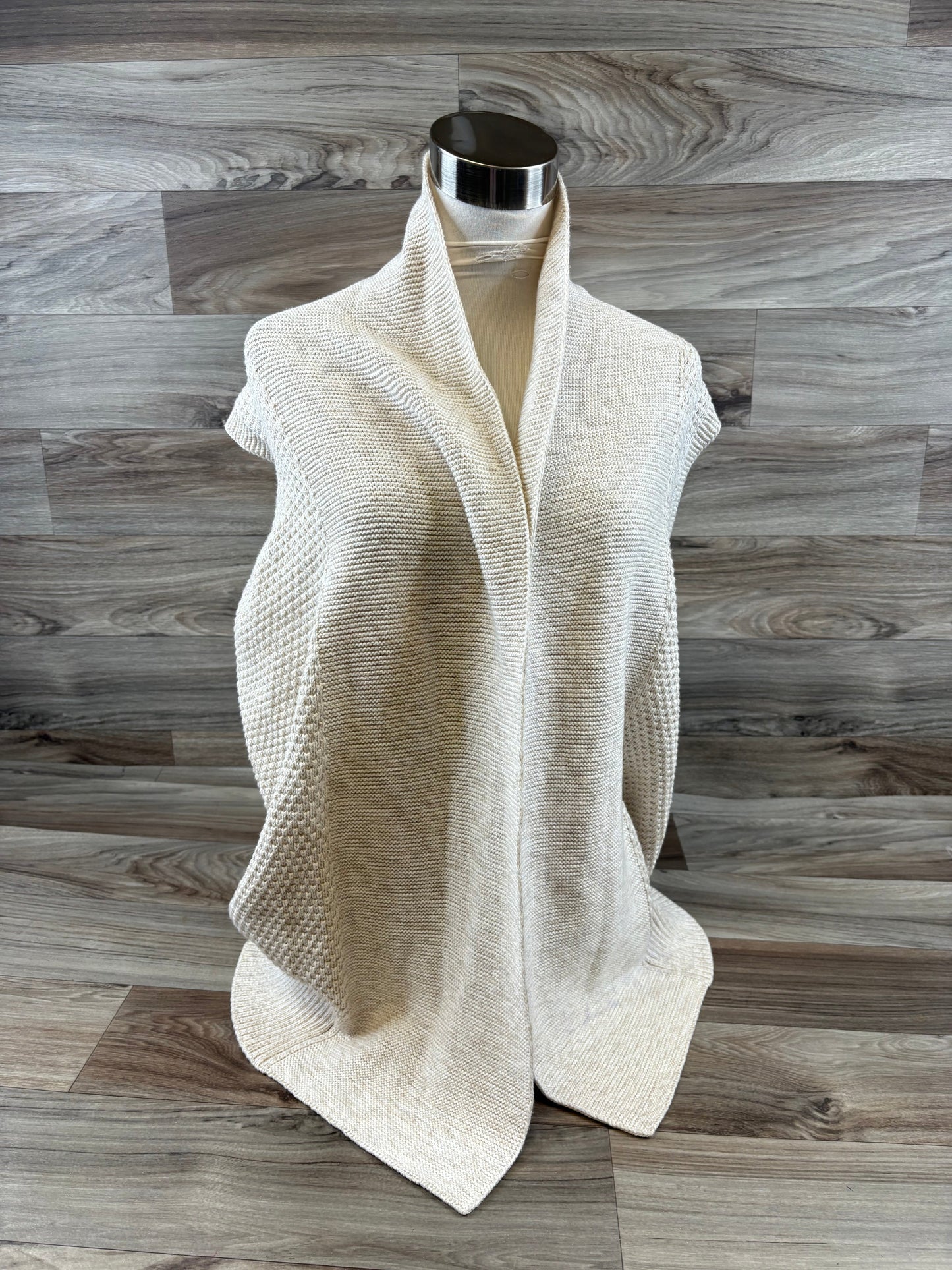 Vest Sweater By Gap In Cream & Tan, Size: M